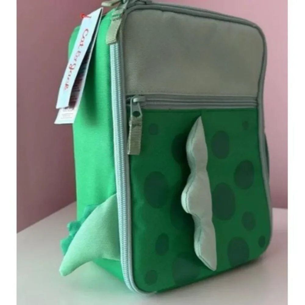 Cat & Jack Green Dinosaur Lunch‎ Box New With Tags